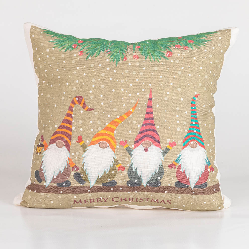 Μαξιλάρι Διακοσμητικό Χριστουγεννιάτικο Printed Σχέδιο 116 Εκρού 45 X 45 45 x 45 cm