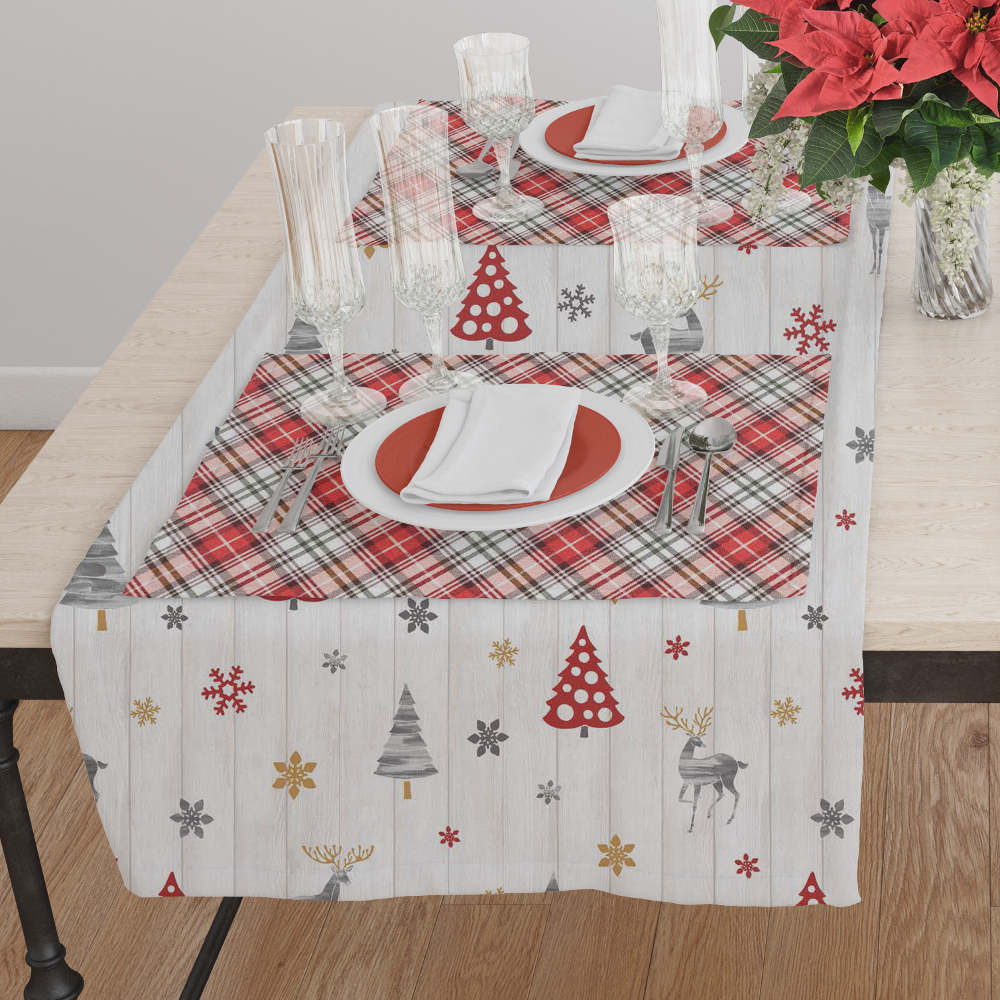 Τραβέρσα Χριστουγεννιάτικη Nordic Γκρι ΤΡΑΒΕΡΣΑ 50 x 180 cm