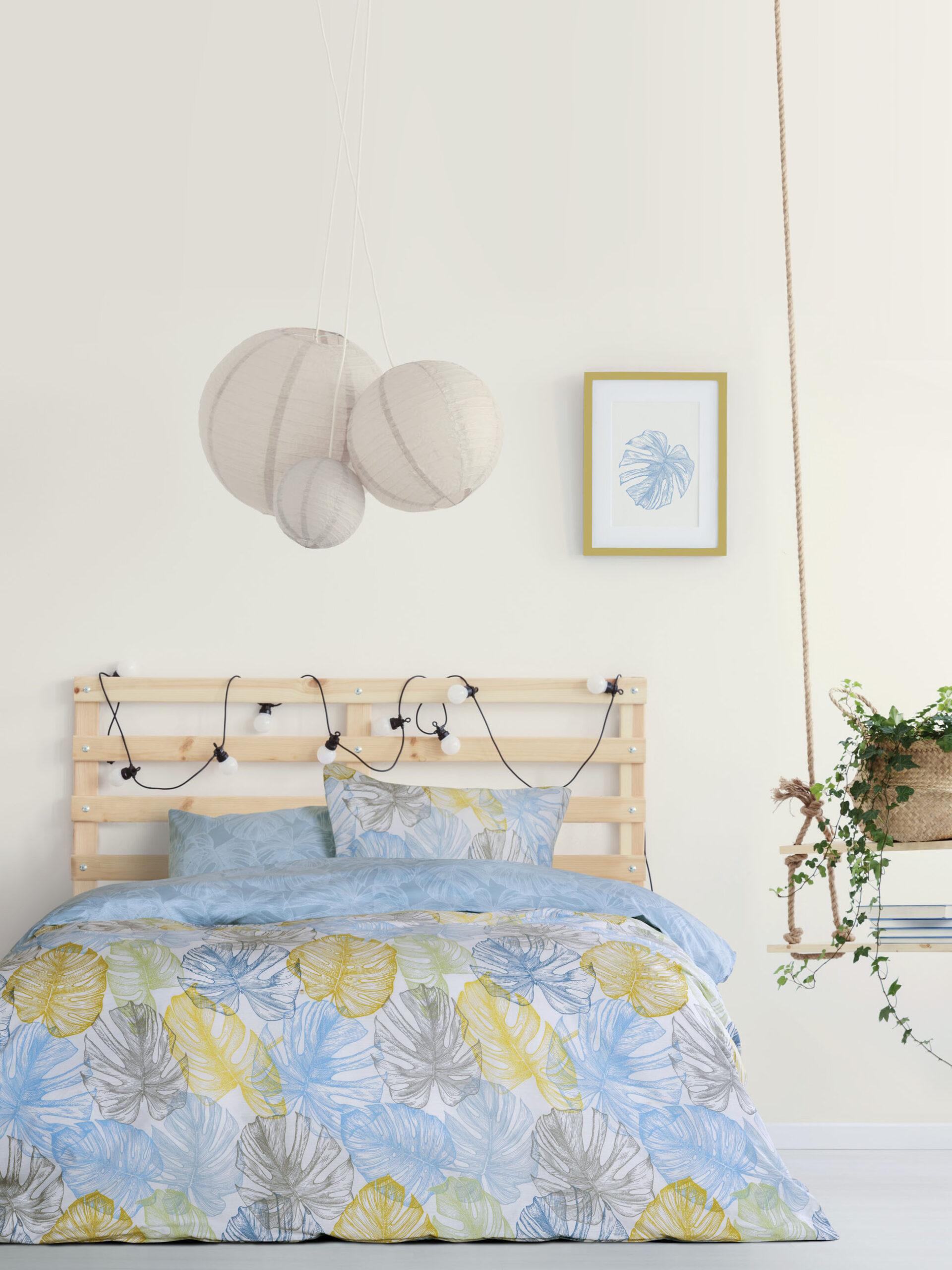 Κουβερλί Υπέρδιπλο - Mostera Blue - Kocoon Home - 5206482075269