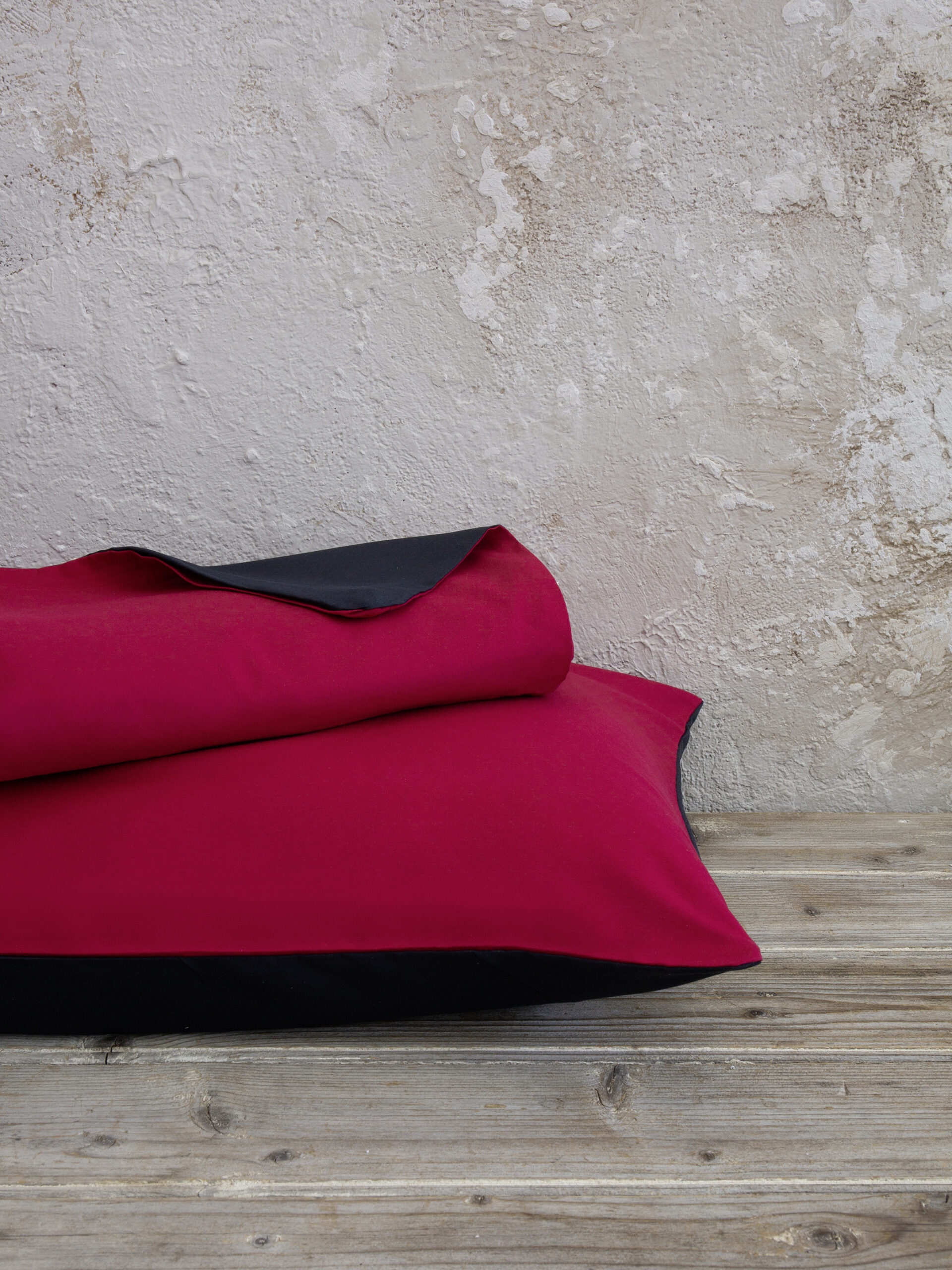 Σετ Παπλωματοθήκη Μονή Abalone - Ruby Red / Black - Nima Home - 5206482080744
