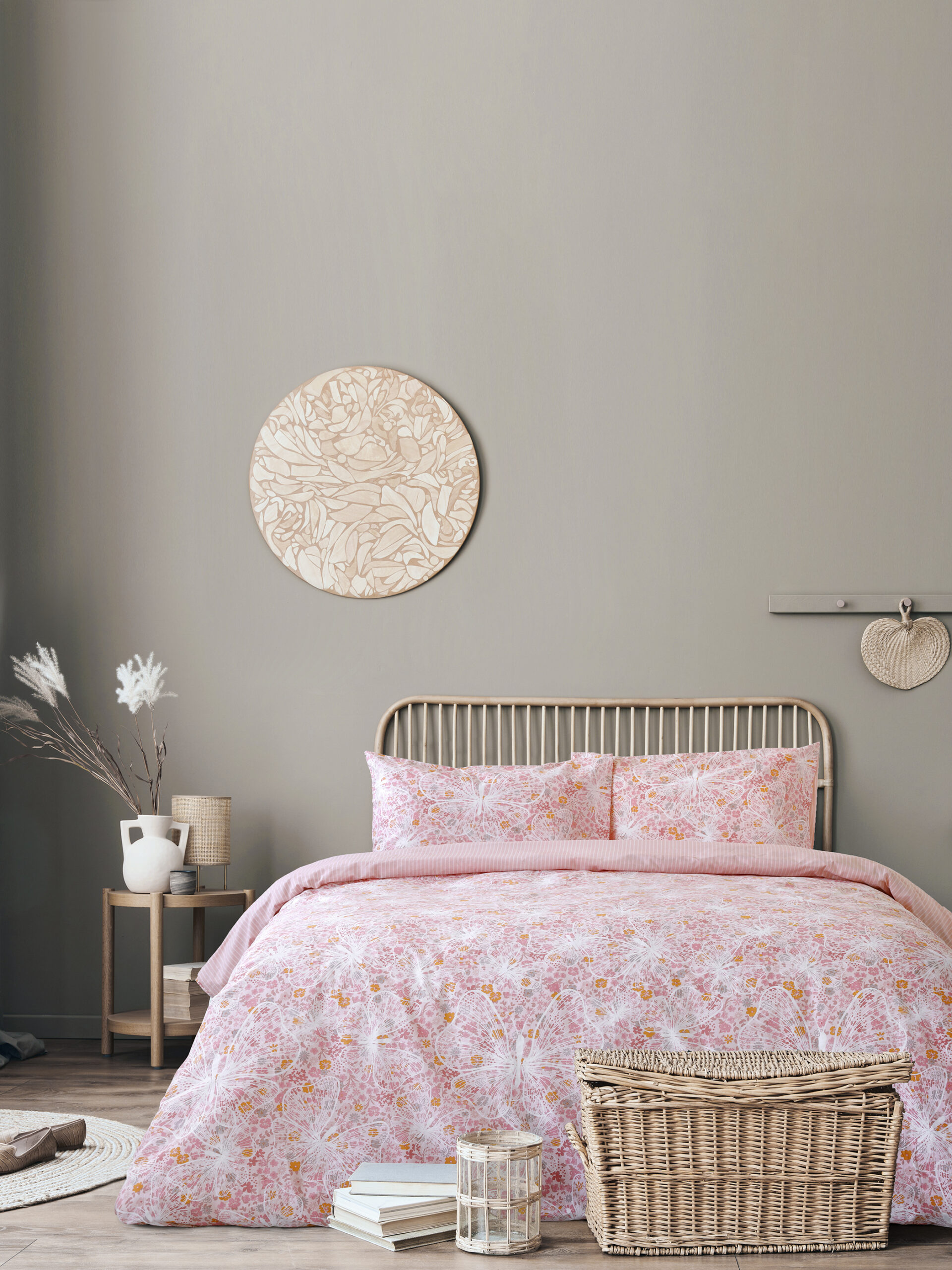 Σετ Σεντόνια Υπέρδιπλα - Papillon Pink - Kocoon Home - 5206482098510