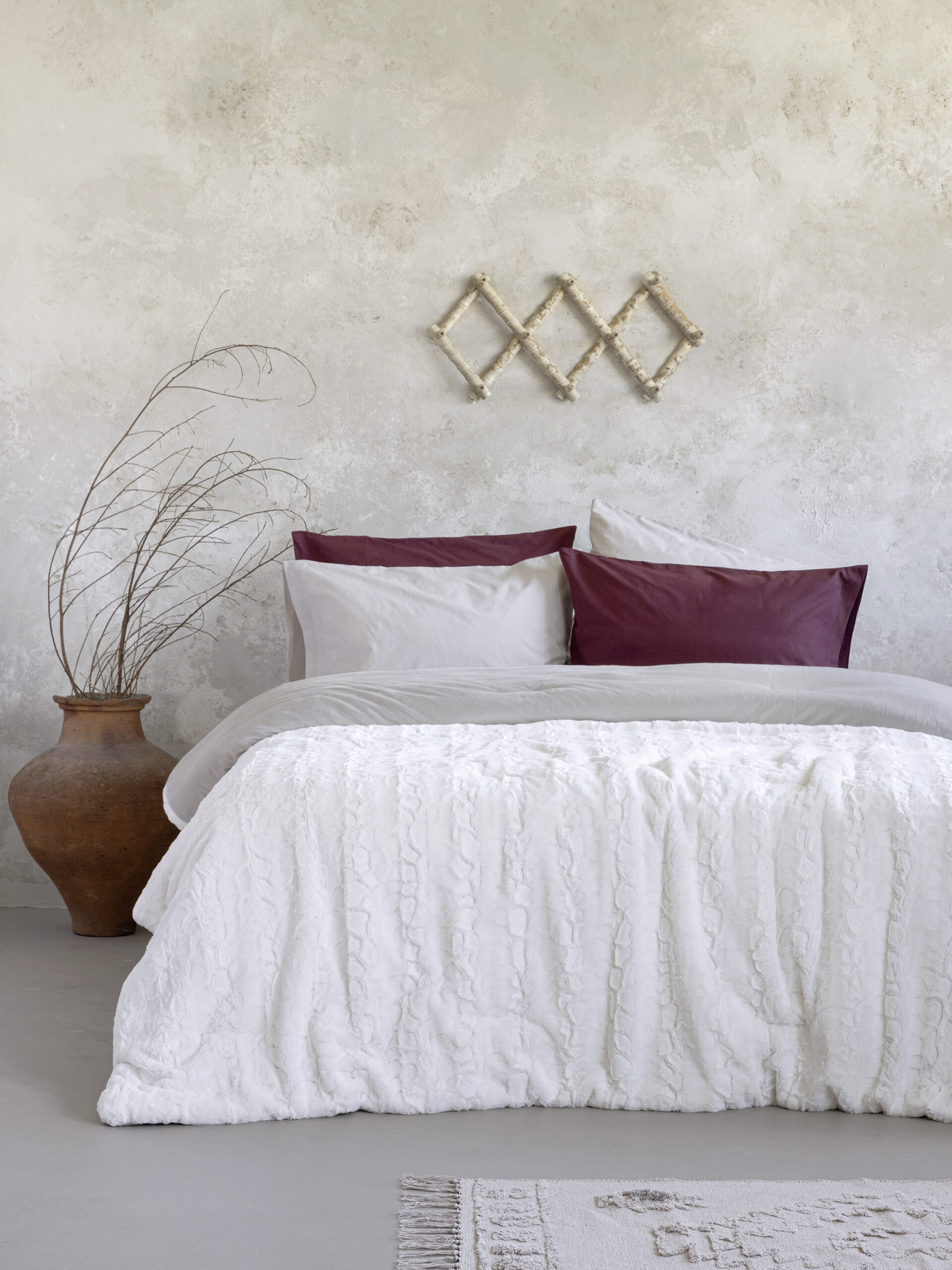 Κουβέρτα/Πάπλωμα Υπέρδιπλο 220x240 - Velure Cream - Nima Home - 5206482109216