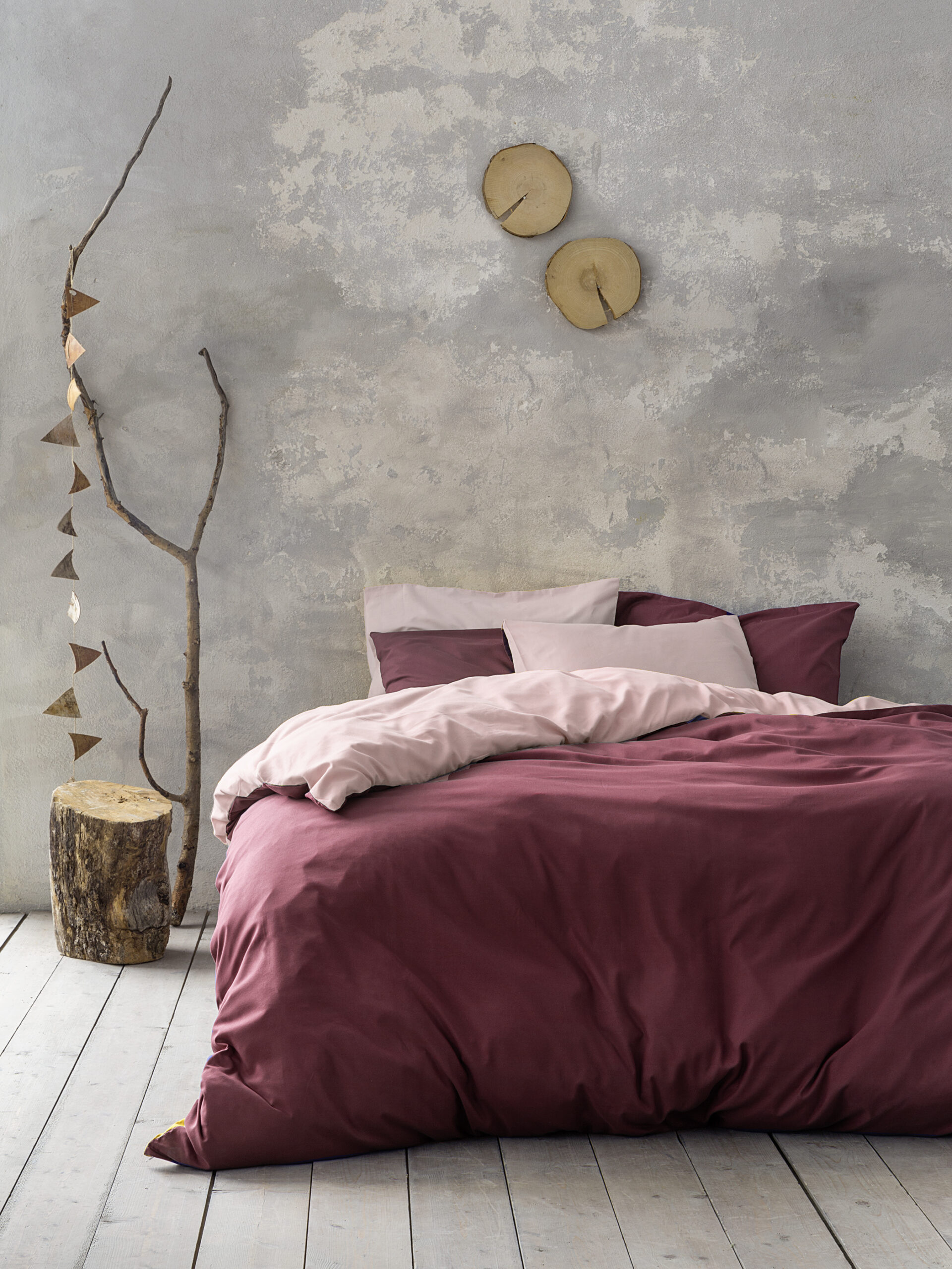 Πάπλωμα Μονό 160x240 Abalone - Nude / Bordeaux - Nima Home - 5206482111738