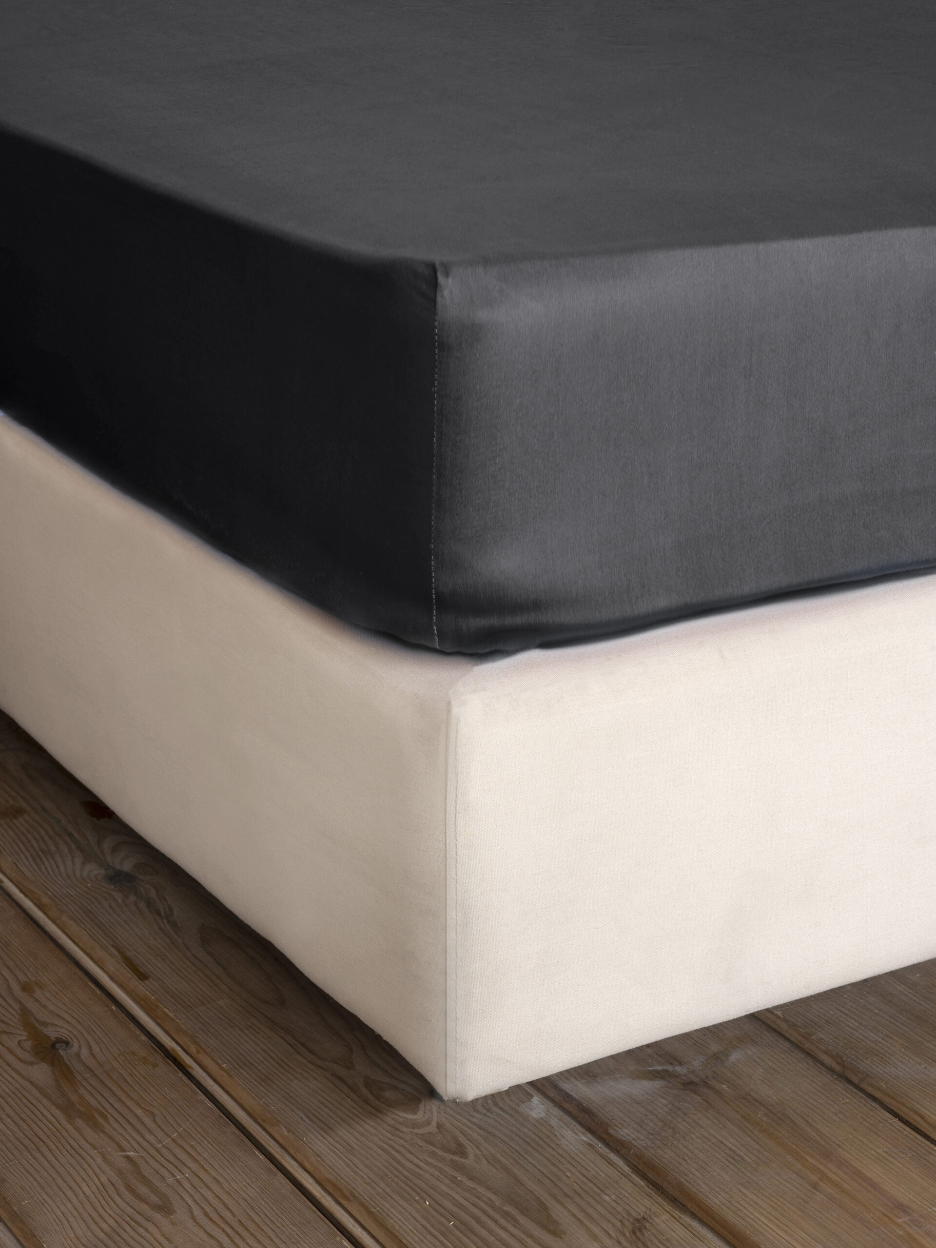 Σεντόνι Γίγας με Λάστιχο Superior Satin - Black - Nima Home - 5206482118904