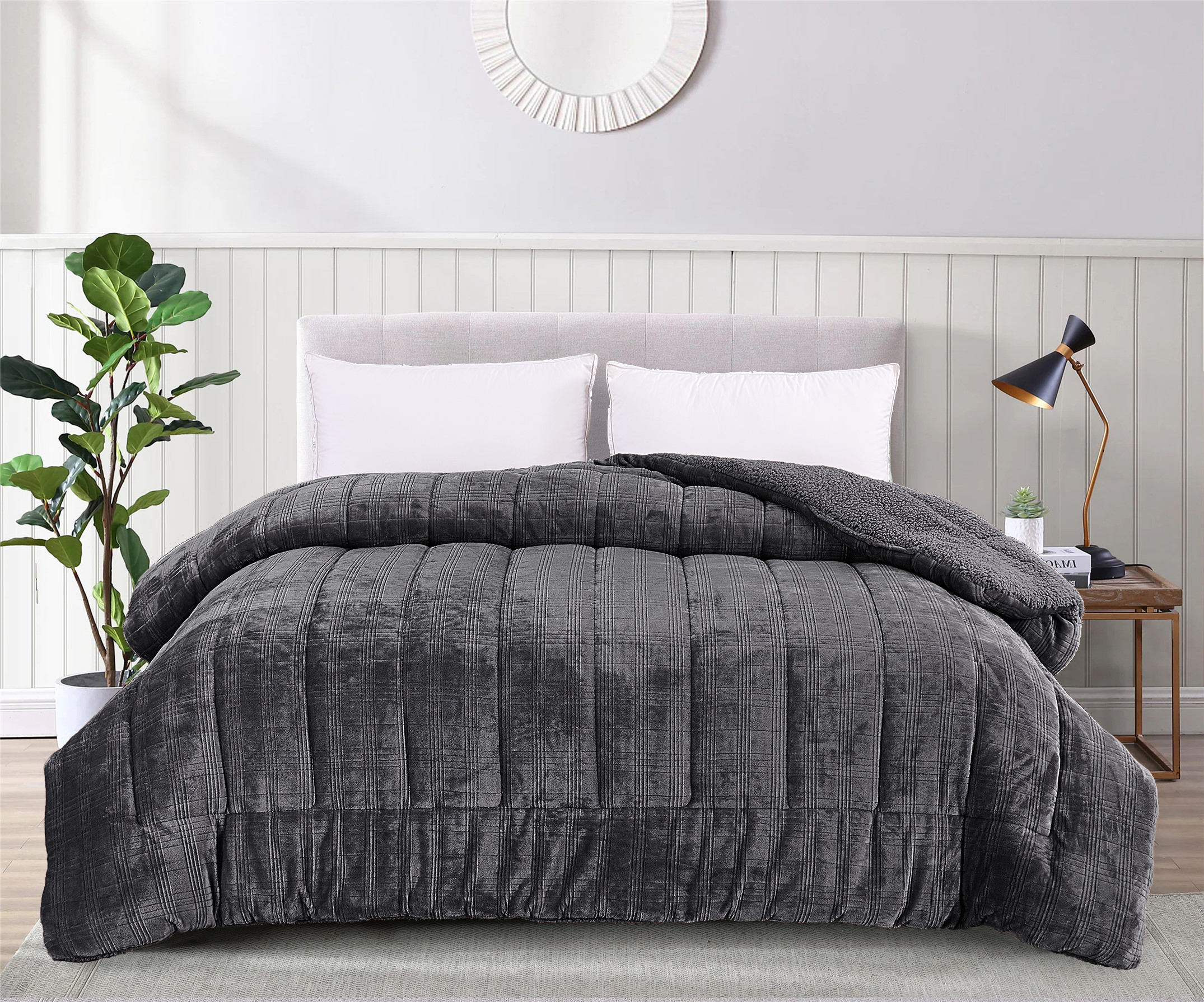 ΚΟΥΒΕΡΤΟΠΑΠΛΩΜΑ 160Χ240 SQUARE GREY-K168687