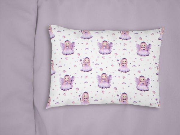 ΜΑΞΙΛΑΡΟΘΗΚΗ ΕΜΠΡΙΜΕ kids Fairy 86 50X70 White-Lilac 100% Cotton Flannel-32211647006