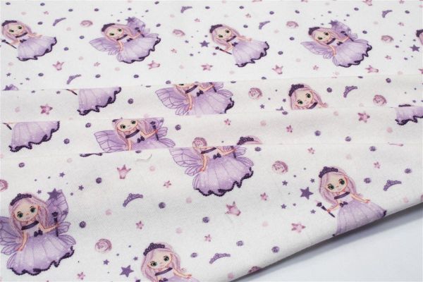 ΣΕΝΤΟΝΑΚΙ ΛΙΚΝΟΥ bebe Fairy 86 80X110 White-Lilac 100% Cotton Flannel-31212020006