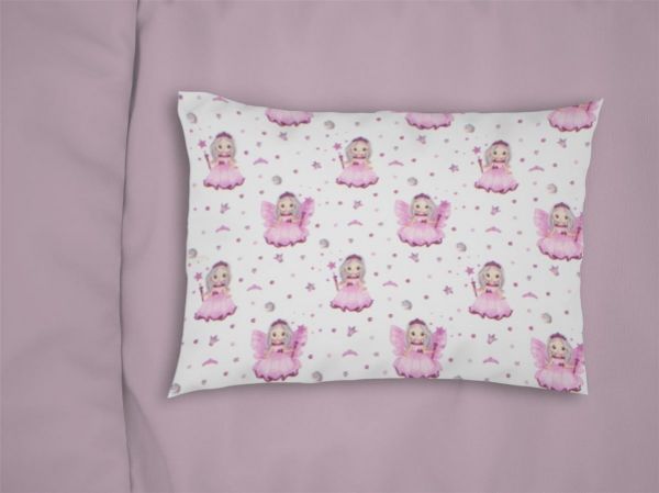 ΜΑΞΙΛΑΡΟΘΗΚΗ ΕΜΠΡΙΜΕ bebe Fairy 87 35X45 White-Pink 100% Cotton Flannel-31211646007