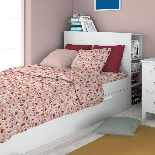 ΣΕΝΤΟΝΙΑ ΕΜΠΡΙΜΕ ΣΕΤ 3 τεμ kids Fox 52 160X240 Coral 100% Cotton Flannel-32212223008