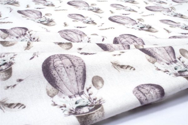 ΠΑΝΑ ΦΑΝΕΛΑ bebe Hot Air Balloon 78 80X80 Lilac 100% Cotton Flannel-31211328012