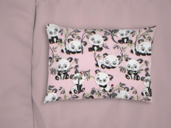 ΜΑΞΙΛΑΡΟΘΗΚΗ ΕΜΠΡΙΜΕ bebe Panda Bear 97 35X45 Pink 100% Cotton Flannel-31211646014