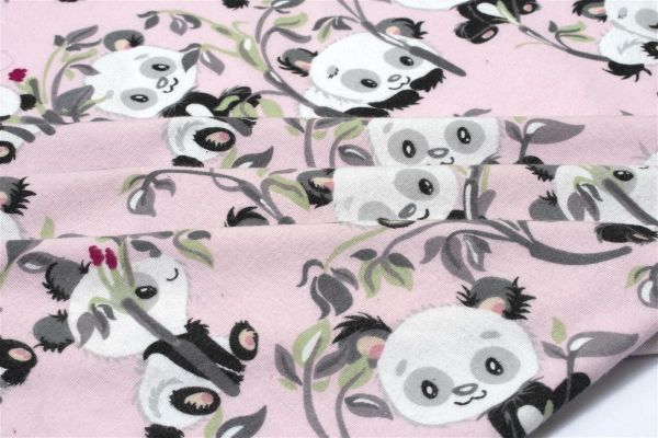 ΣΕΝΤΟΝΑΚΙ ΛΙΚΝΟΥ bebe Panda Bear 97 80X110 Pink 100% Cotton Flannel-31212020014