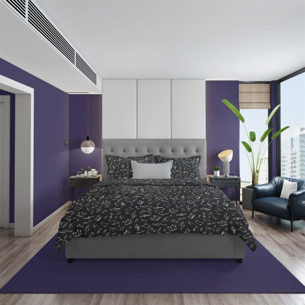 ΣΕΝΤΟΝΙΑ ΕΜΠΡΙΜΕ ΣΕΤ 4 τεμ Πεντάγραμμο 447 220X240 Black 70/30 Cott/Pol-33312324030