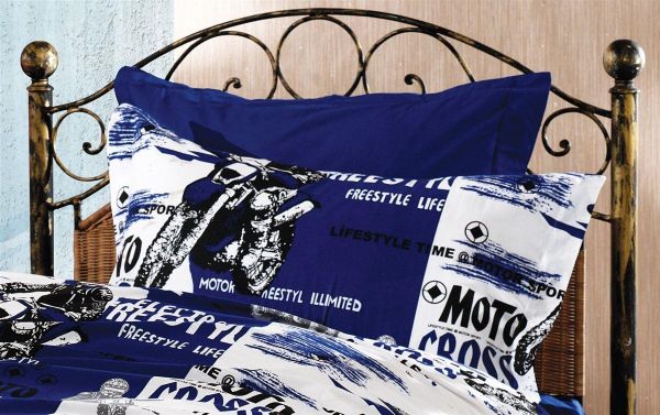 ΜΑΞΙΛΑΡΟΘΗΚΗ ΕΜΠΡΙΜΕ kids Motocross 289 50X70 Blue 70/30 Cott/Pol-32311647006