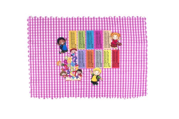 Σουπλά Φαγητού bebe Multiplication Table 27 35X50 Λιλά Υφασμάτινο-31463767013