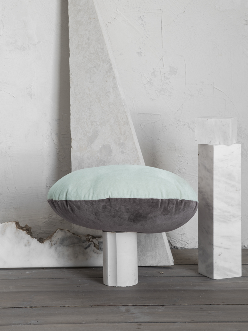 Διακοσμητικό Μαξιλάρι Φ.45 - Velvety Gray/Mint - Nima Home - 5206482005969