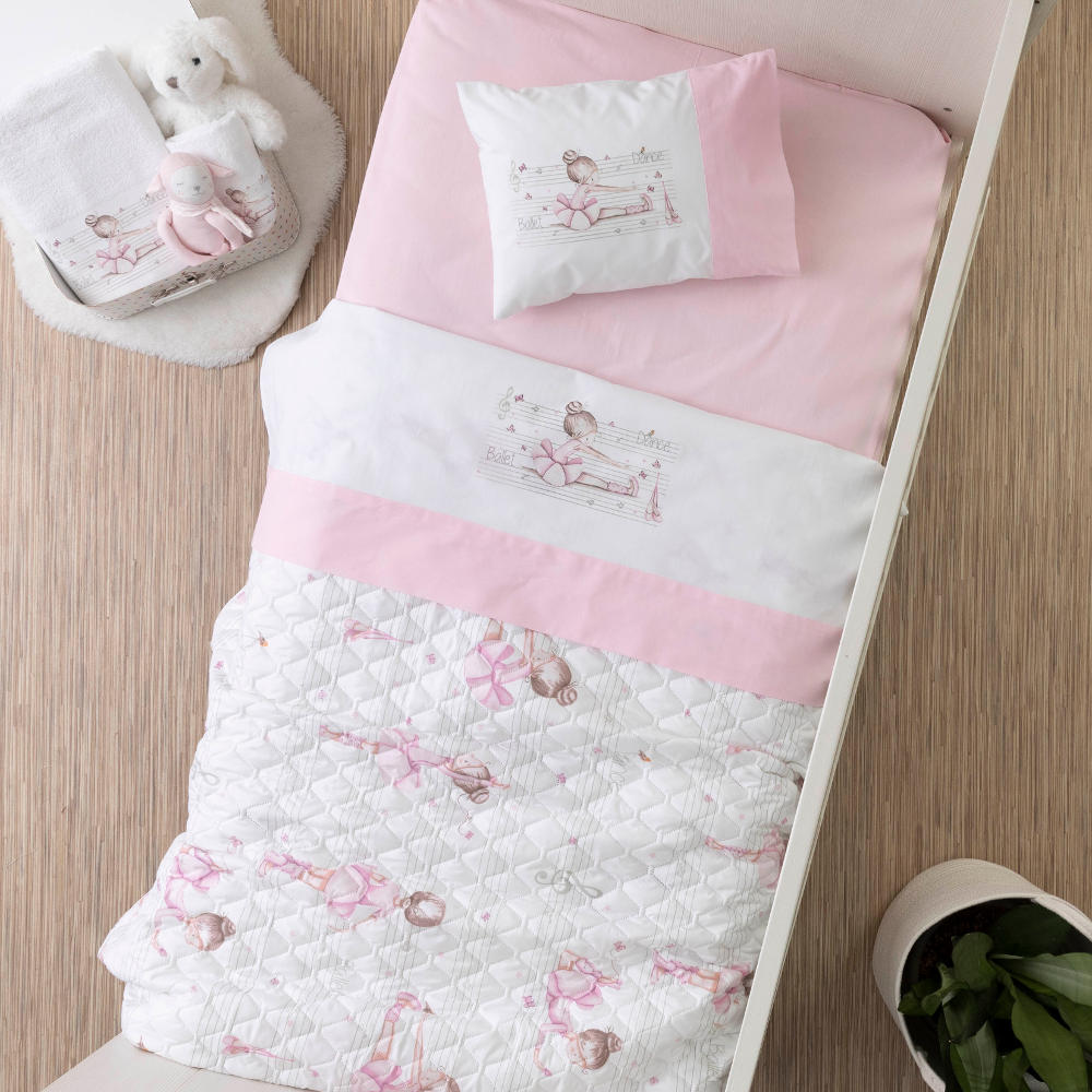 Κουβερλί Κούνιας Ballerina Λευκό BEBE 110 x 140 cm