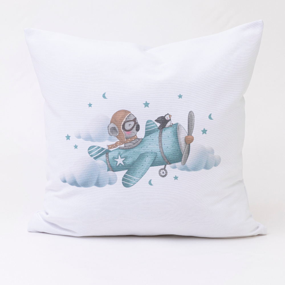 Μαξιλάρι Διακοσμητικό Printed Aviator Λευκό 45 X 45 45 x 45 cm