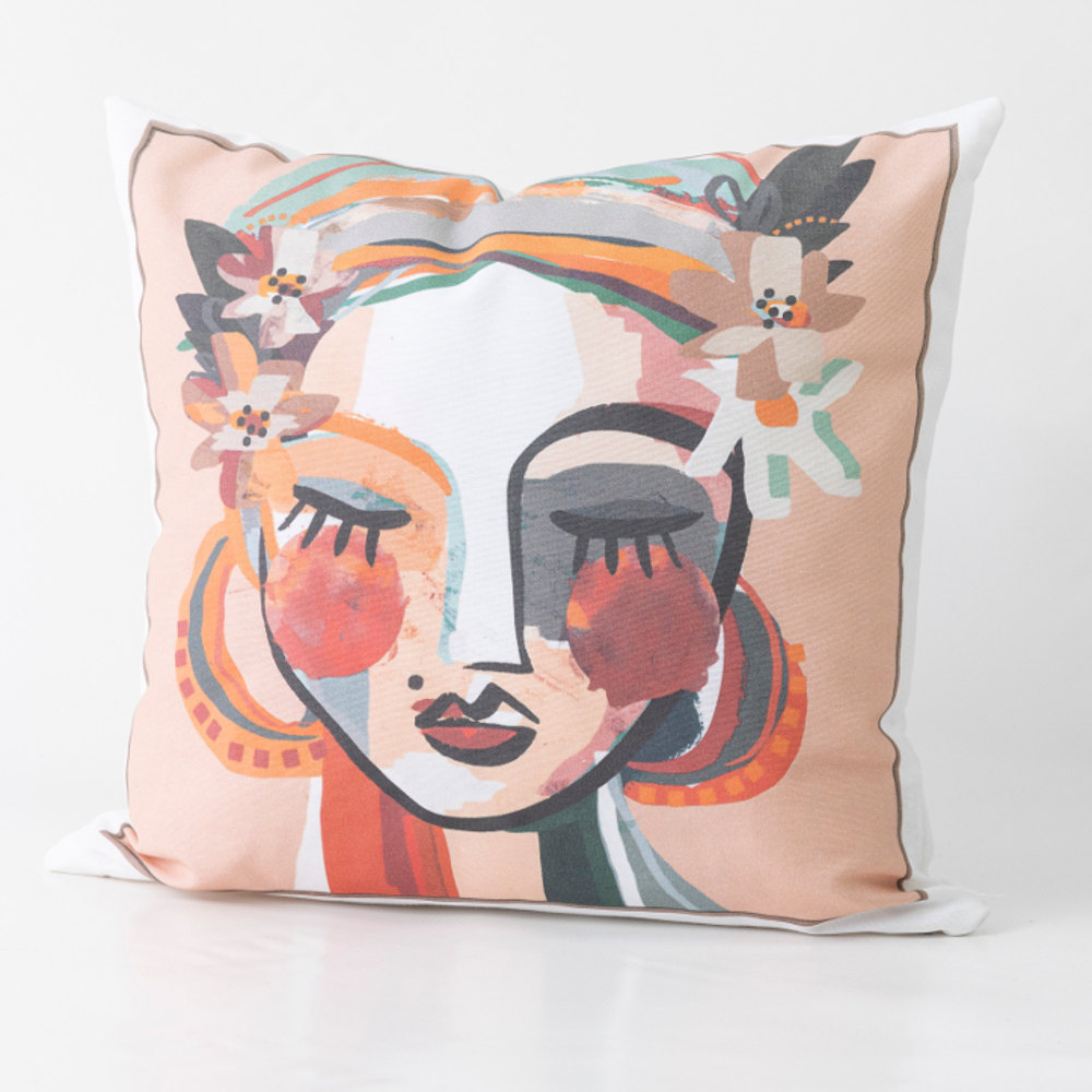 Μαξιλάρι Διακοσμητικό Printed Σχέδιο 73 Εκρού 45 X 45 45 x 45 cm