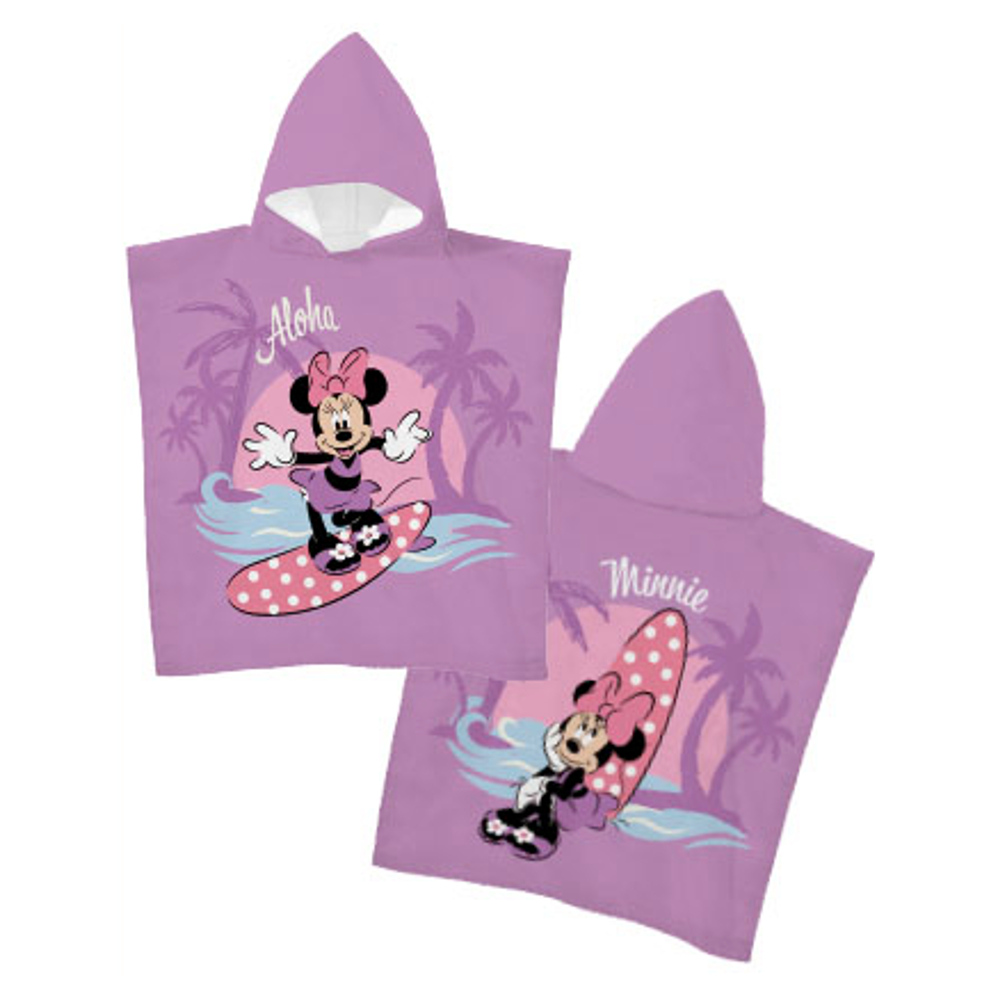 Παιδικό Πόντσο Microfiber Minnie Λιλά ONE SIZE 55 x 110 cm
