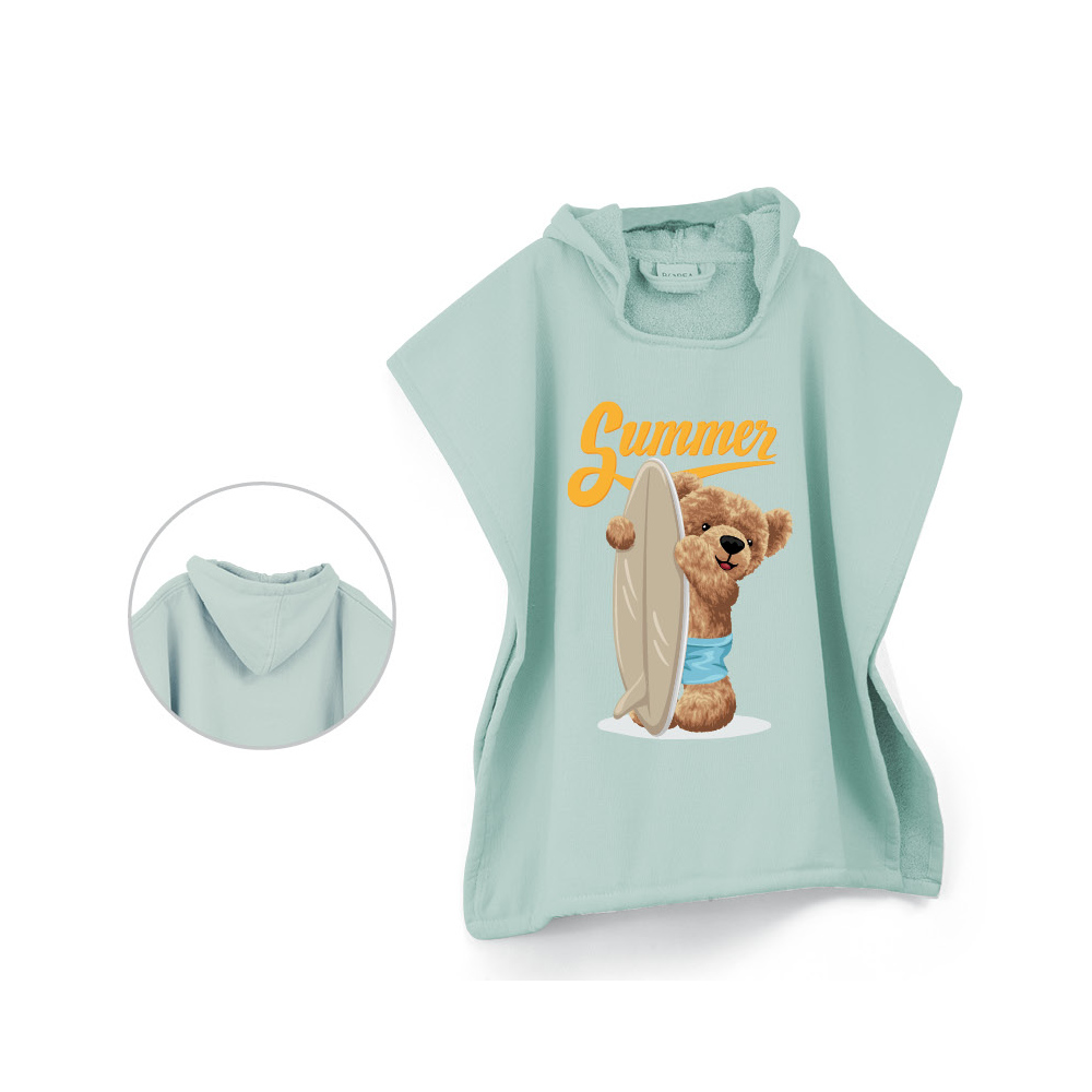 Παιδικό Πόντσο Θαλάσσης Surfer Φυστικί 60 x 60 60 x 60 cm