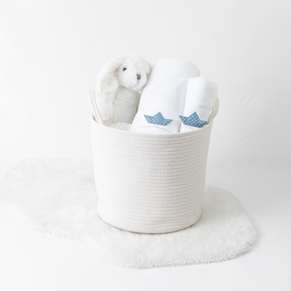 Πετσέτες Σετ 2ΤΜΧ Boat Λευκό BEBE 70 x 120 / 30 x 50 cm