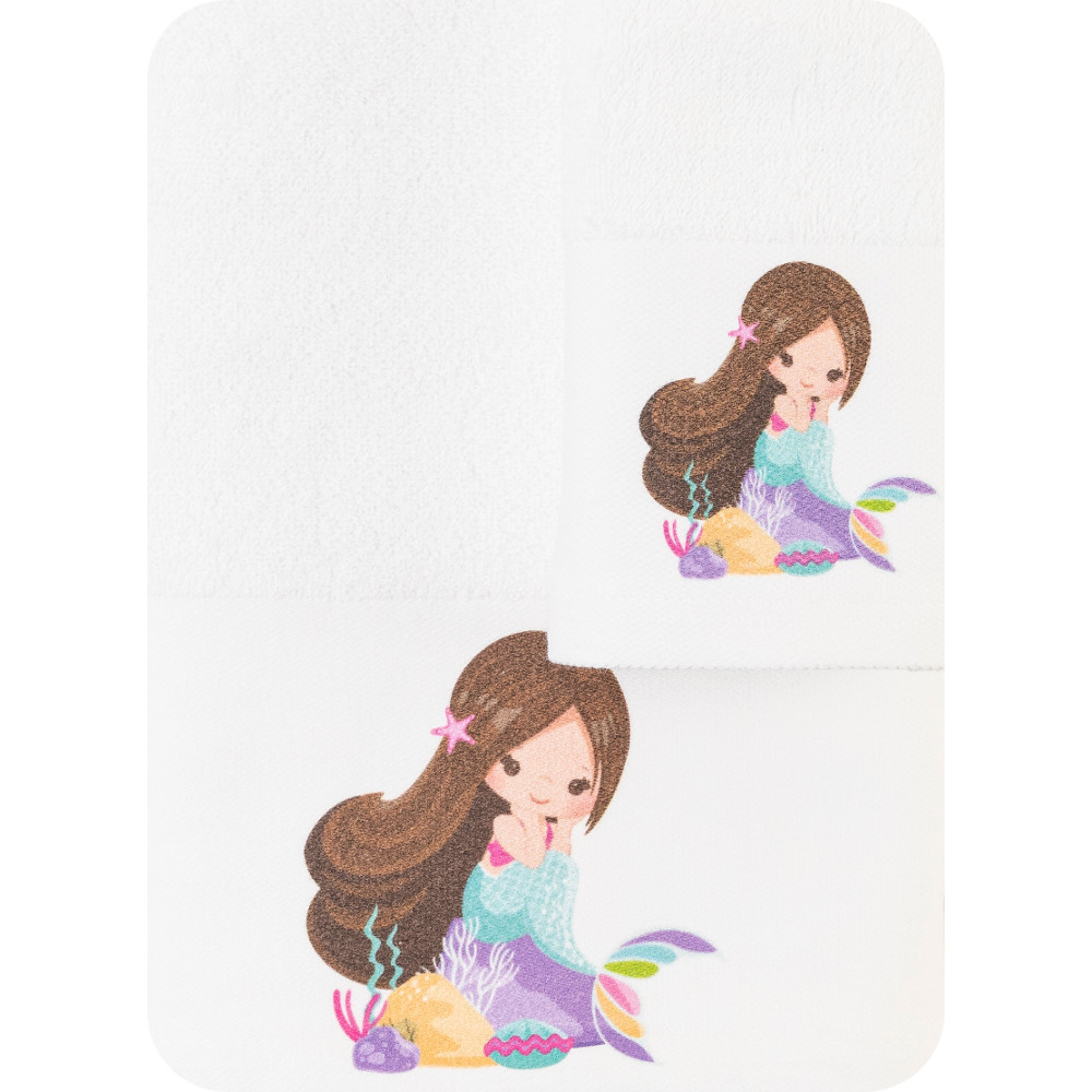 Πετσέτες Σετ 2ΤΜΧ Sirena Λευκό Λευκό BEBE 70 x 120 / 30 x 50 cm