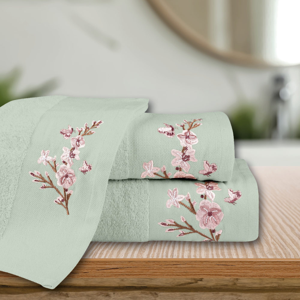 Πετσέτες Σετ 3ΤΜΧ Cherry Blossom Πούδρα Σ3ΤΜΧ 70 x 140 / 50 x 90 / 30 x 50 cm