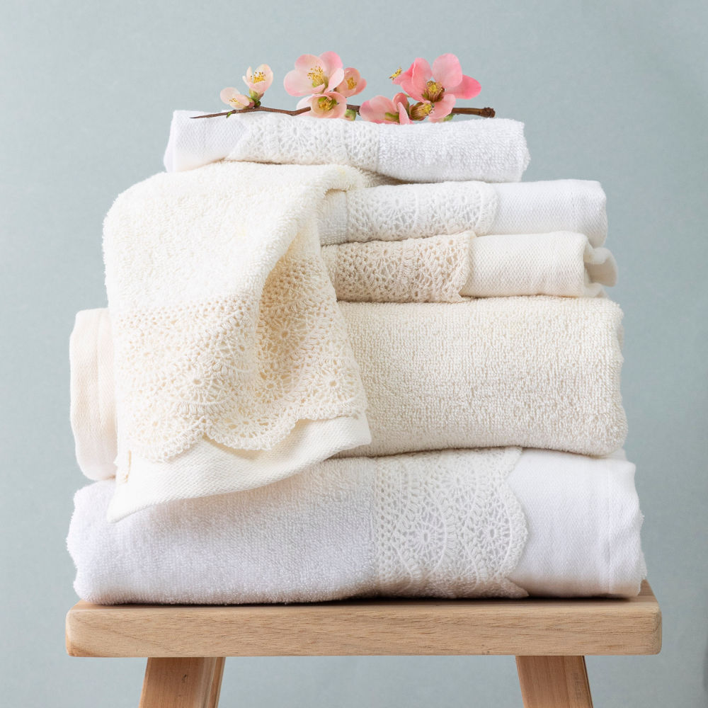 Πετσέτες Σετ 3ΤΜΧ Ερατώ Λευκό Σ3ΤΜΧ 70 x 140 / 50 x 90 / 30 x 50 cm