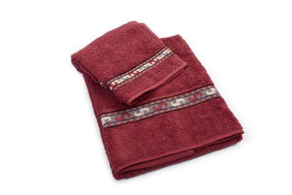 Πετσέτα Σετ 2 τεμ ZUCCHI 40X60,60X110 Jacquard Κόκκινο 100% Cotton-33120910002