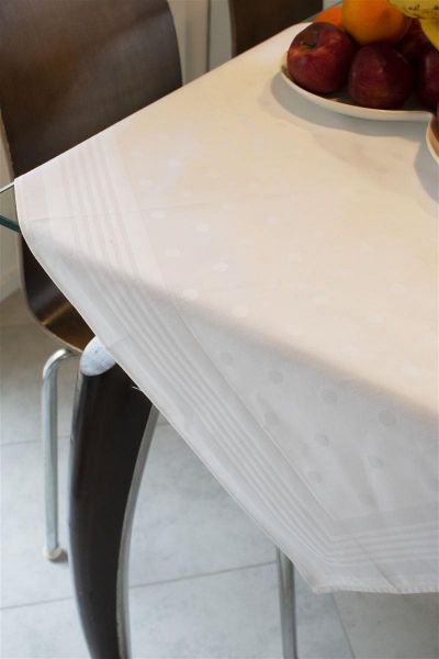 Ναπερόν Τραπεζίου με ολοκληρωμένο σχέδιο Πουά 80X80 White 100% Cotton-33123428001