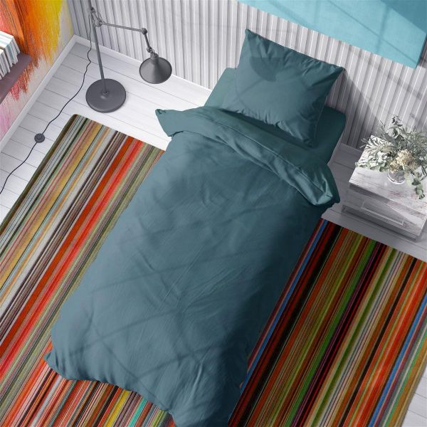 Σεντόνι 1 τεμ Solid 494 160X240 Petrol 100% Cotton-33122023005