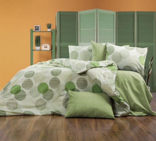 Σεντόνια Εμπριμέ Σετ 4 τεμ Κοραλία 468 240X270 Green 70/30 Cott/Pol-33312325044