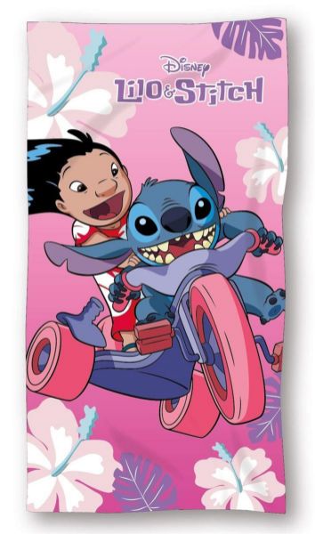 Πετσέτα Θαλάσσης Quick Dry Disney Home Lilo & Stitch 08 70X140 Pink 100% Microfiber-54460912008