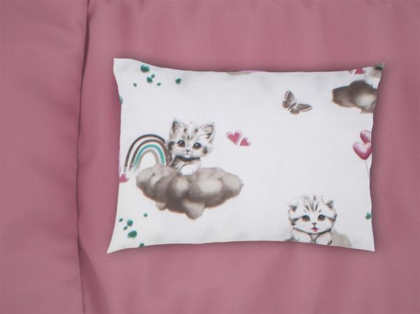 Μαξιλαροθήκη Εμπριμέ kids Kitten 560 50X70 Petrol 100% Cotton-32111647042