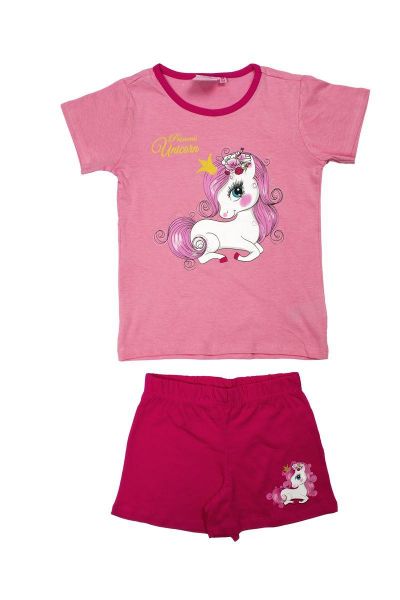 Ρουχαλάκια Καλοκαιρινά Σετ 2 Τεμ. Dimcol Unicorn 100% Cotton Jersey-54164400UN60