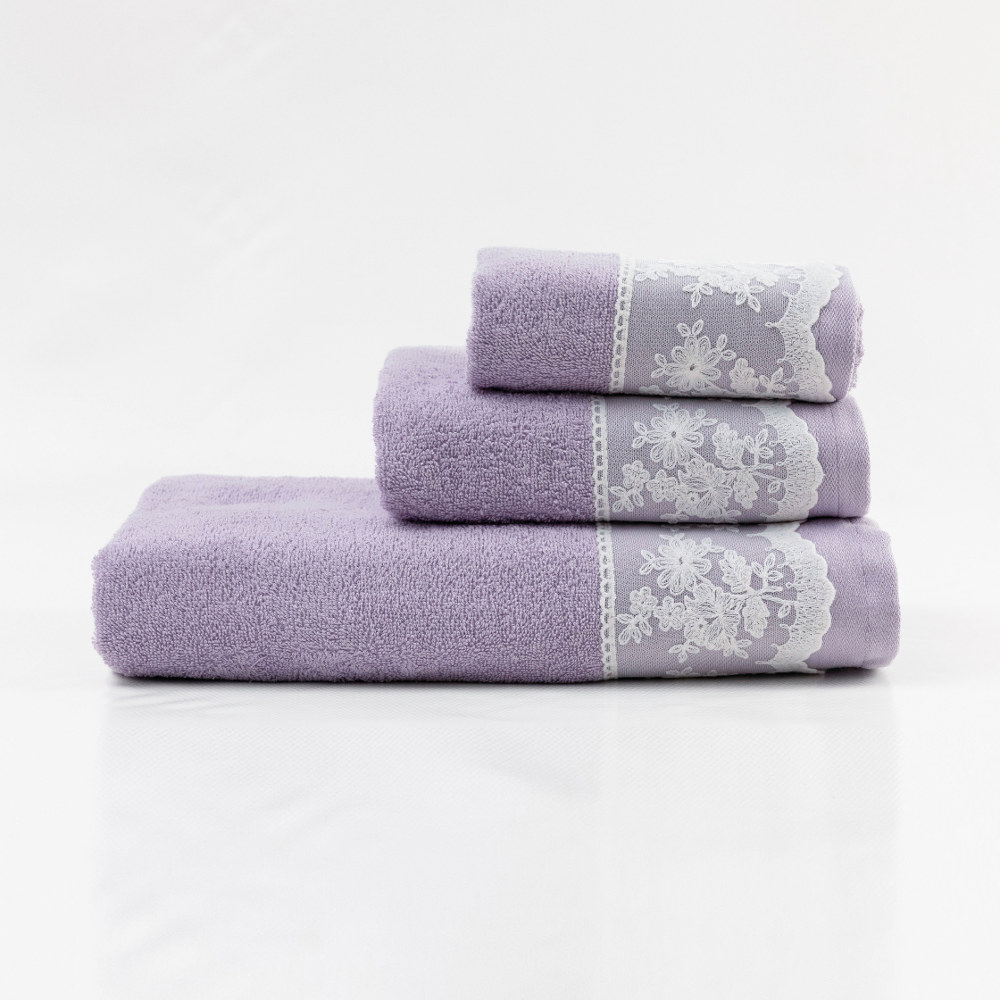 Πετσέτες Σετ 3ΤΜΧ Blanche Λιλά Σ3ΤΜΧ 70 x 140 / 50 x 90 / 30 x 50 cm
