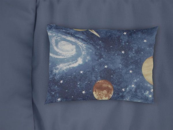 Μαξιλαροθήκη Εμπριμέ bebe Milky Way 185 35X45 Blue 100% Cotton-31111646047