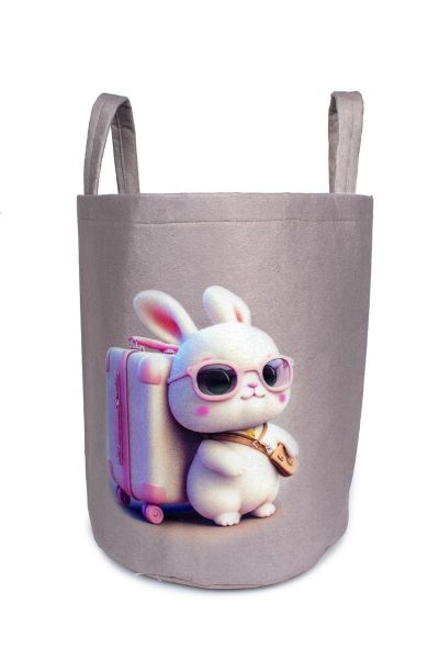 Παιδικό Καλάθι Αποθήκευσης Vacation 44 50X30X45 cm Έλεφαντ Υφασμάτινο-31463608016