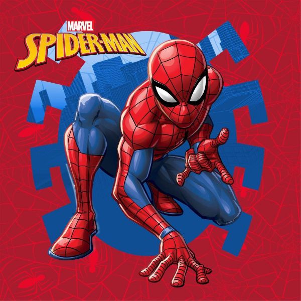 Λαβέτα Νηπιαγωγείου Marvel Spider-Man 71 30X30 Red 100% Polyester-54460202012