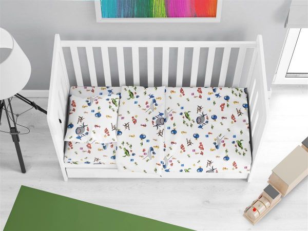 Κατωσέντονο Με Λάστιχο bebe Nemo 31 0,70X1,40X0,15 White 100% Cotton Flannel-31212019021