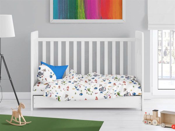 Πάπλωμα Εμπριμέ bebe Nemo 31 120X160 White 100% Cotton Flannel-31211121021