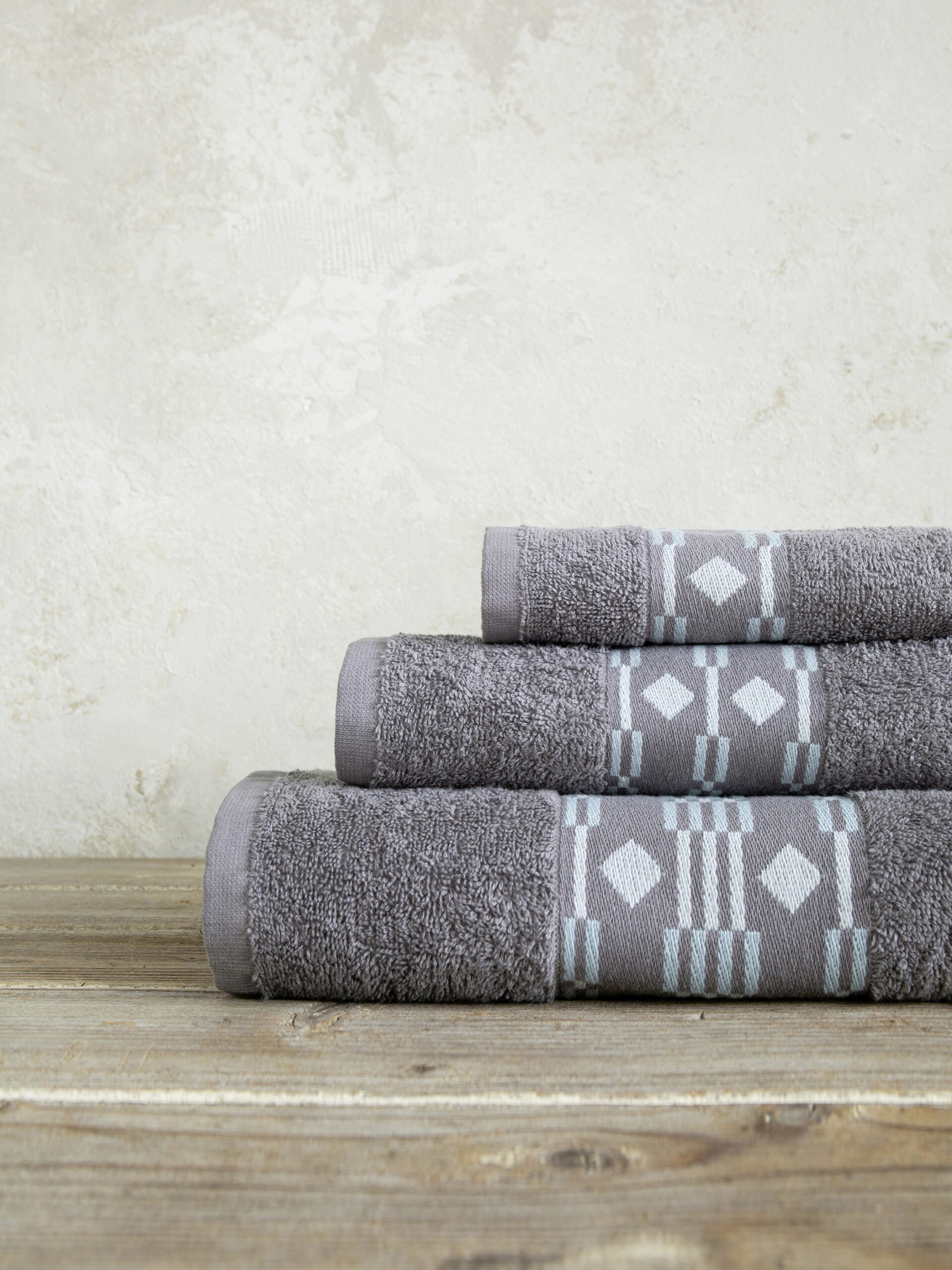 Σετ Πετσέτες (30x50 + 50x90 + 70x140) Vogue - Gray - Nima Home - 5206482092570