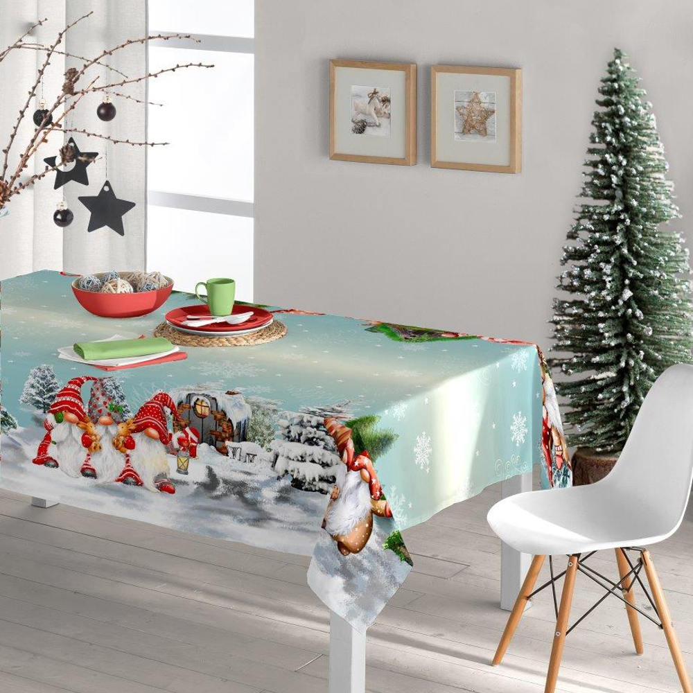Καρέ Χριστουγεννιάτικο Xmas Gnome Κόκκινο ΚΑΡΕ 90 x 90 cm