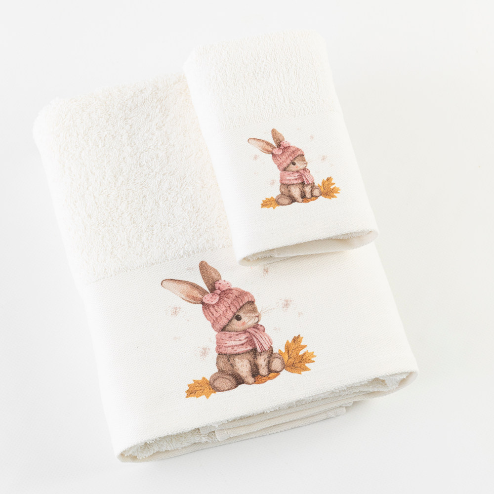 Πετσέτες Σετ 2ΤΜΧ Coco Εκρού Εκρού BEBE 70 x 120 / 30 x 50 cm