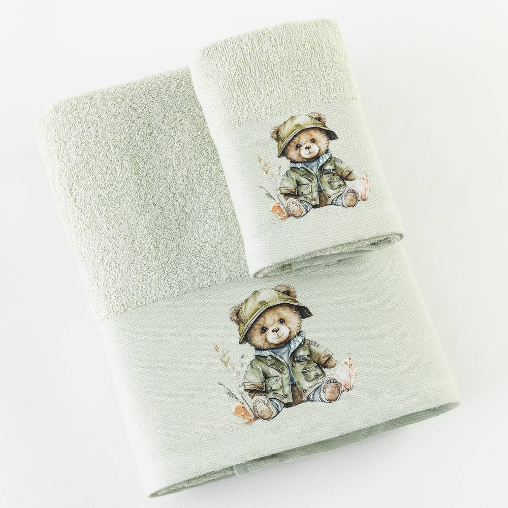 Πετσέτες Σετ 2ΤΜΧ Mac Φυστικί BEBE 70 x 120 / 30 x 50 cm