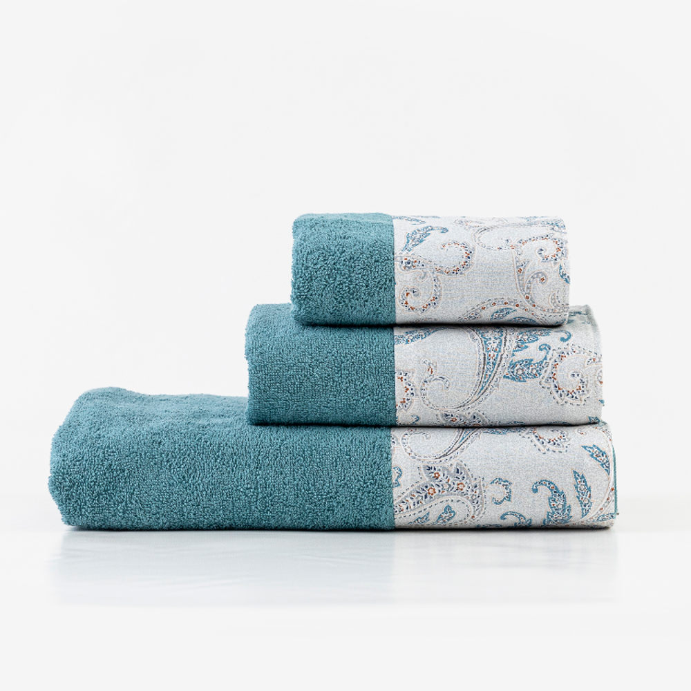 Πετσέτες Σετ 3ΤΜΧ Lorenzo Πετρόλ Σ3ΤΜΧ 70 x 140 / 50 x 90 / 30 x 50 cm