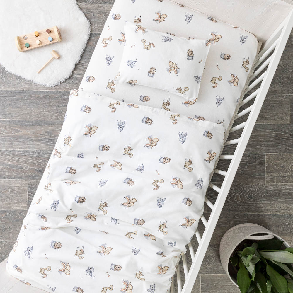 Σεντόνια Κούνιας Φανελένιο Σετ Rexy Σιέλ BEBE (2) 120 x 160 cm + 30 x 40 cm