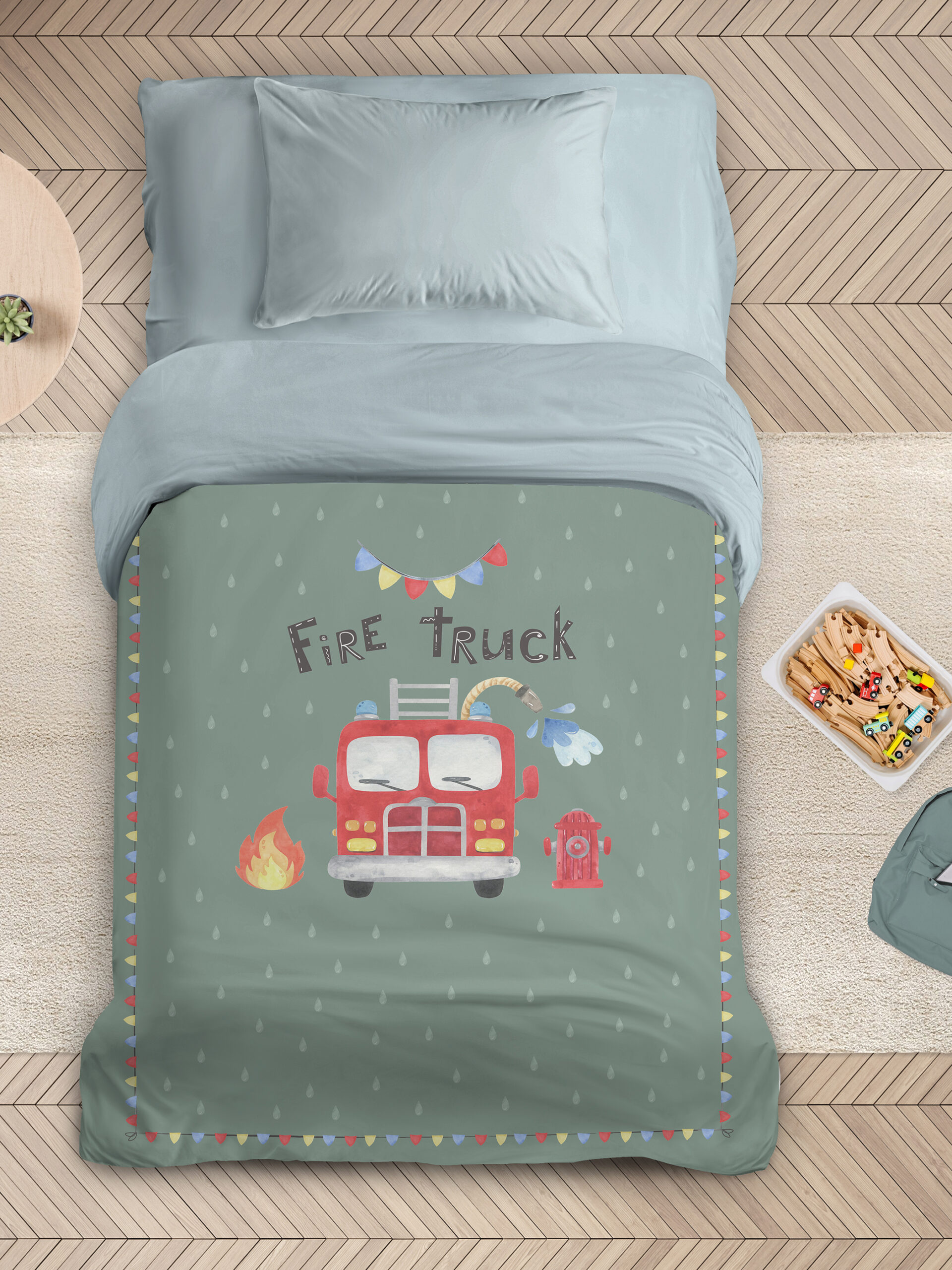 Πάπλωμα Μονό 160x240 - Fire Truck - Nima Kids - 5206482140240