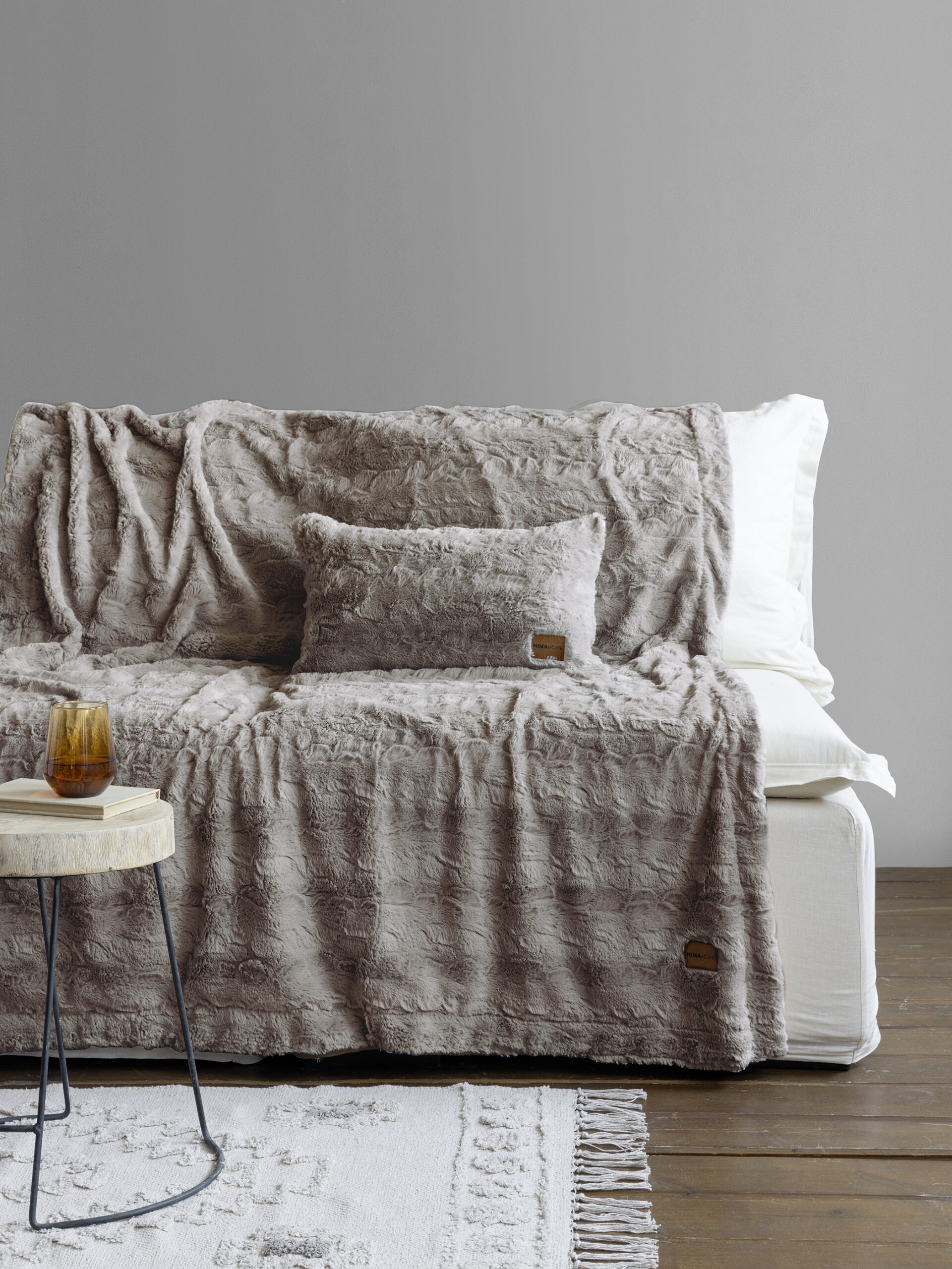 Κουβέρτα καναπέ 130x170 - Velure Cigar Beige - Nima Home - 5206482141636